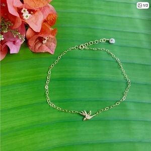 Bird of Paradise Gold Anklet